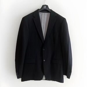 Hugo Boss Classic Black Pinstripe Men's Wool Blazer est 46L